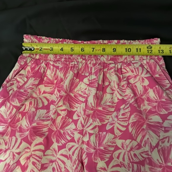 Amuse Tropical Print Pants Hot Pink Size Small - Picture 5 of 9